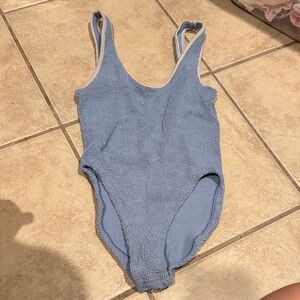 Hunza G Light Blue One Piece Swimsuit